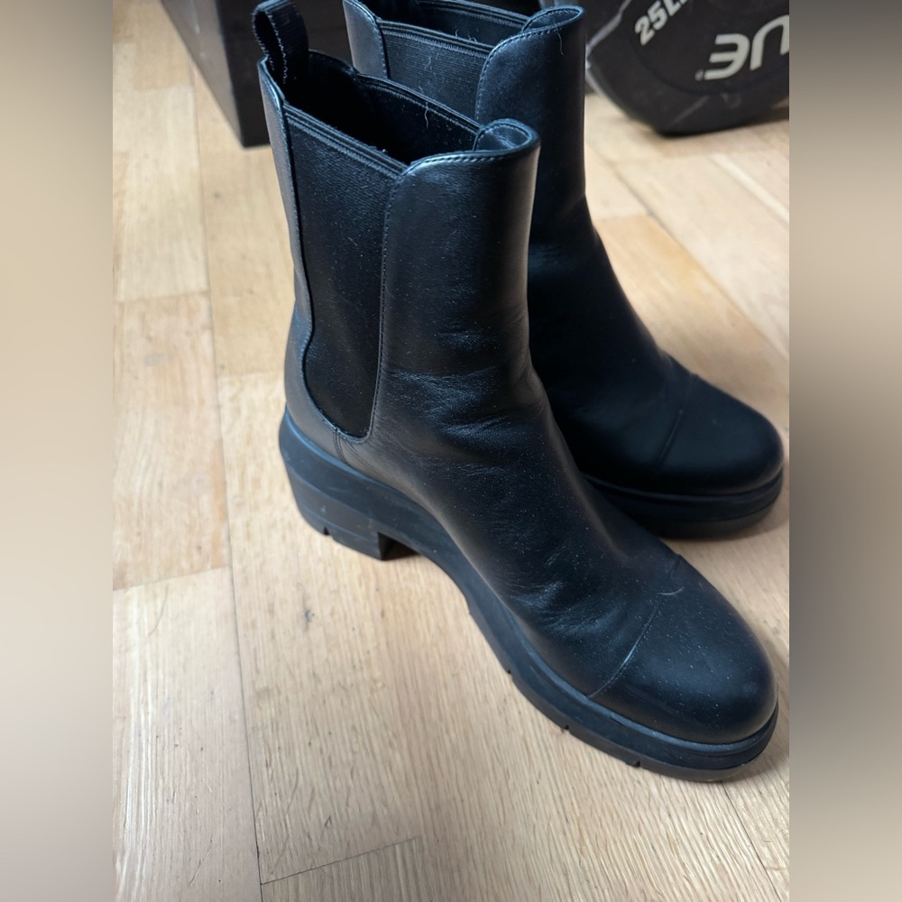 Stuart Weitzman Norah Womens Leather Slip On Chelsea Boots 8.5